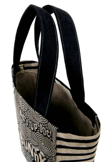 Femme Vegan Noir Large Tote Bag - Warner Bros What's Up, Bag! Motif - 