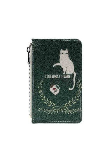 Femme Vert Portefeuille - I Do What I Want Motif - 