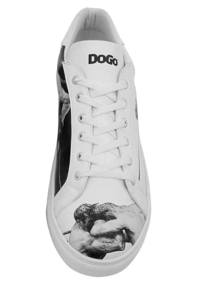 Homme Cuir Vegan Blanc Baskets - Champion Motif - 