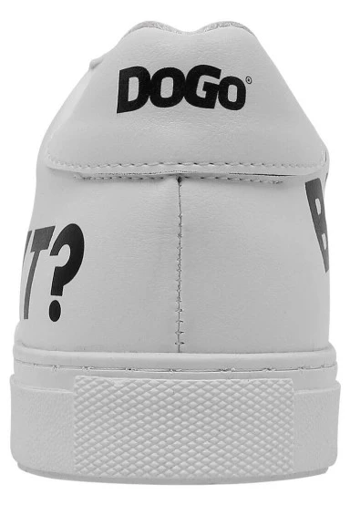 Homme Cuir Vegan Blanc Baskets - What's Next? Motif - 