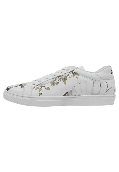 Homme Cuir Vegan Blanc Baskets - Equal Motif - 