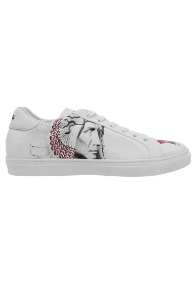 Homme Cuir Vegan Blanc Baskets - Equal Motif - 