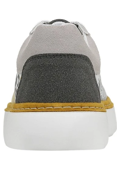Homme Cuir Vegan Blanc Baskets - Warner Bros Batman Collage Motif - 