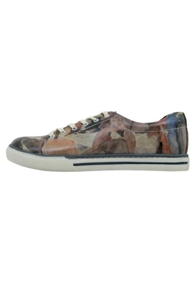 Homme Cuir Vegan Brun Baskets - Be Still Motif - 
