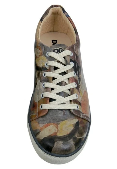 Homme Cuir Vegan Brun Baskets - Be Still Motif - 