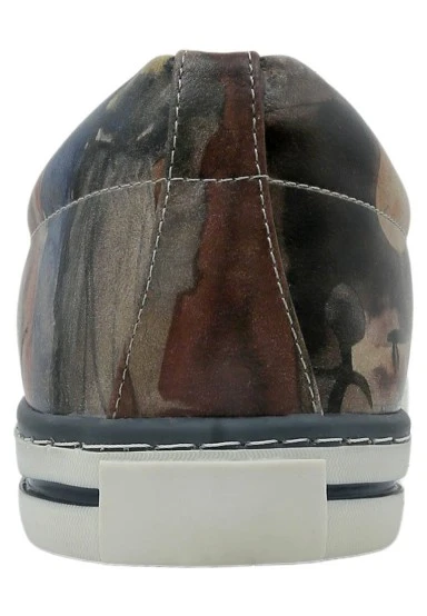 Homme Cuir Vegan Brun Baskets - Be Still Motif - 