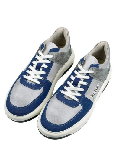 Homme Cuir Vegan Gris Baskets - Esoteric Motif - 