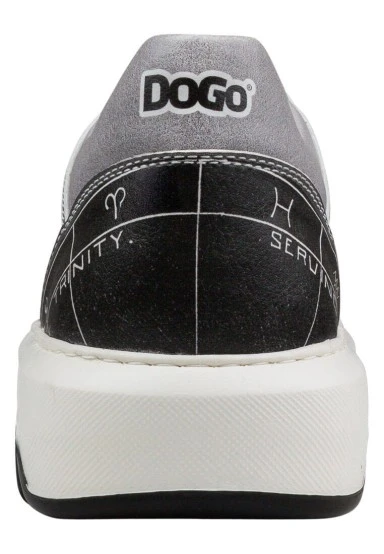 Homme Cuir Vegan Gris Baskets - Esoteric Motif - 