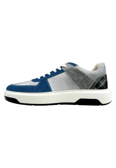 Homme Cuir Vegan Gris Baskets - Esoteric Motif - 