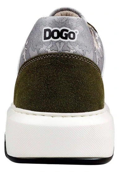 Homme Cuir Vegan Gris Baskets - Ordinary Camo Motif - 