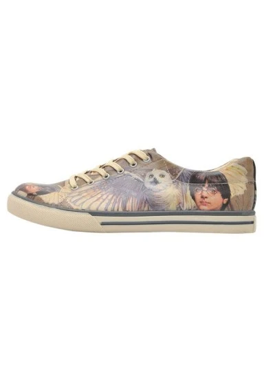 Homme Cuir Vegan Multicolore Baskets - Warner Bros Harry and Hedwig Harry Potter Motif - 