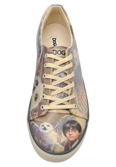 Homme Cuir Vegan Multicolore Baskets - Warner Bros Harry and Hedwig Harry Potter Motif - 