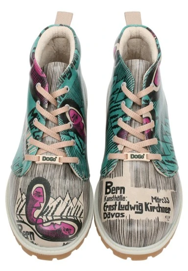 Homme Cuir Vegan Multicolore Bottines - Kunsthalle Motif - 