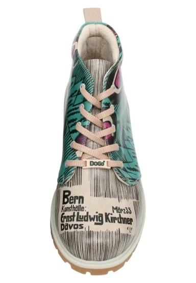 Homme Cuir Vegan Multicolore Bottines - Kunsthalle Motif - 