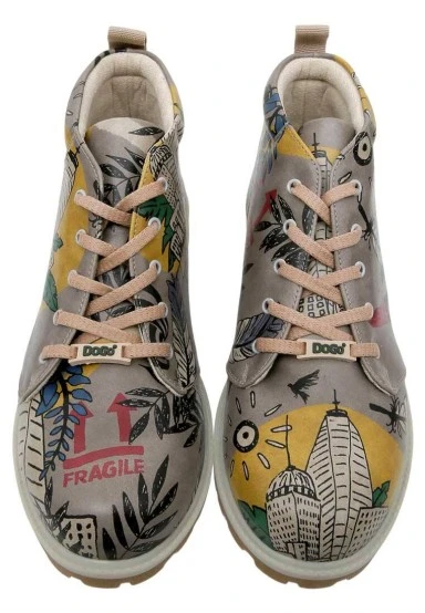 Homme Cuir Vegan Multicolore Bottines - Fragile Motif - 