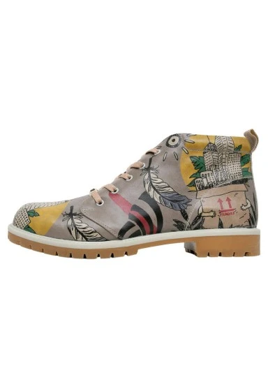 Homme Cuir Vegan Multicolore Bottines - Fragile Motif - 