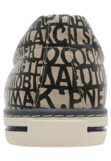 Homme Cuir Vegan Noir Baskets - Variete Nummer 11 Motif - 