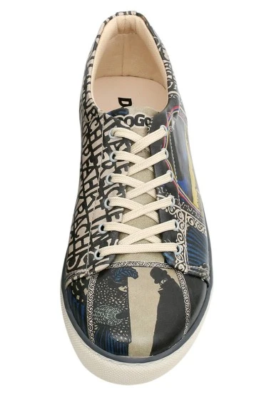 Homme Cuir Vegan Noir Baskets - Variete Nummer 11 Motif - 