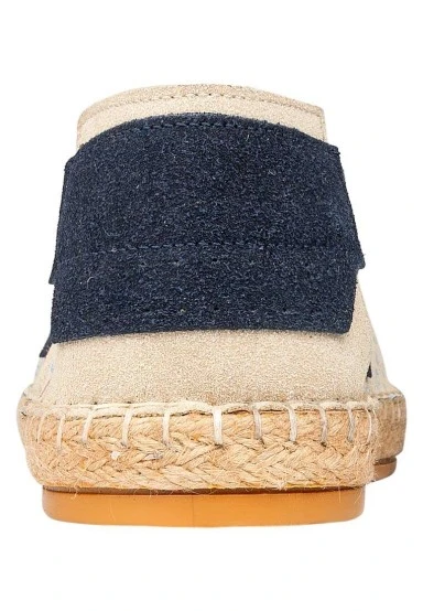 Homme Vegan Bleu Espadrilles à Lacets - Patches Motif - 