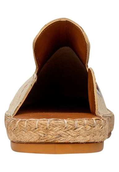 Homme Vegan Crème Chaussons - Letters and Stamps Motif - 