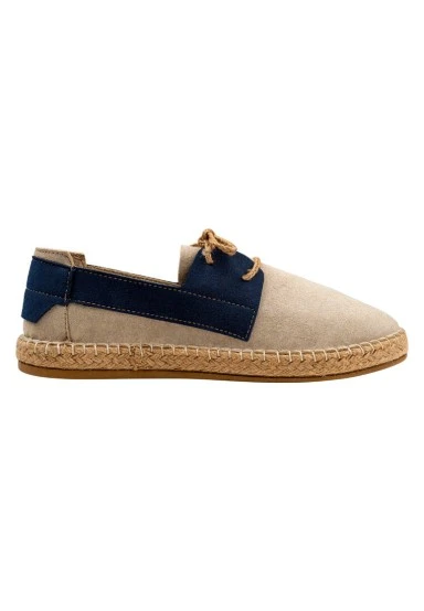 Homme Vegan Crème Espadrilles à Lacets - Japanese Waves Motif - 