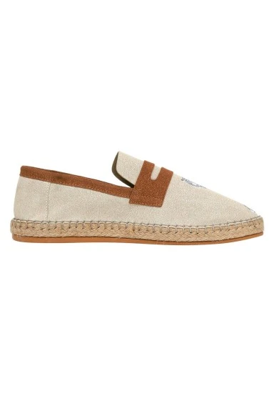 Homme Vegan Crème Espadrilles - Uptown Tigers Motif - 