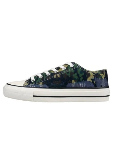 Homme Vegan Gris Baskets - Star Eagle Motif - 