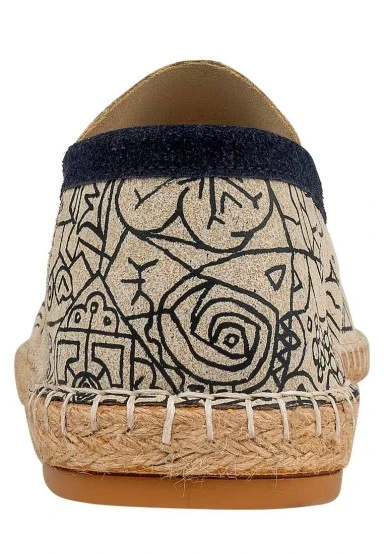 Homme Vegan Gris Espadrilles - Street Music Motif - 