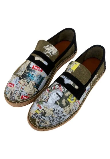 Homme Vegan Vert Espadrilles - Apollo Motif - 