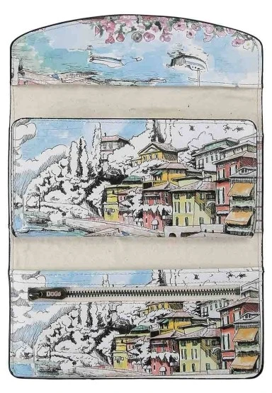 Kadın Çok Renkli Cüzdan - Lago di Como Tasarım - 