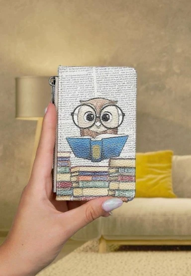 Kadın Çok Renkli Cüzdan - The Wise Owl Tasarım - 