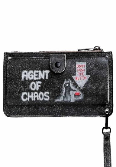 Kadın Siyah Cüzdan - Agent of Chaos Tasarım - 