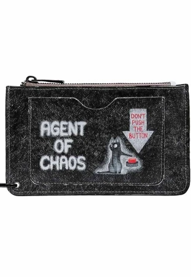 Kadın Siyah Cüzdan - Agent of Chaos Tasarım - 