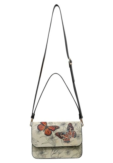 Kadın Vegan Bej El Çantası - Fly With Your Own Wings Tasarım - 