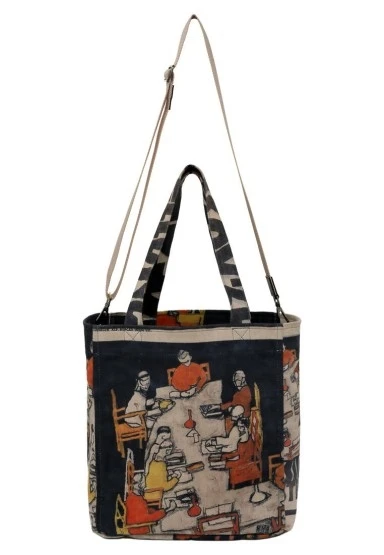 Kadın Vegan Çok Renkli Large Tote Bag - Supper Tasarım - 