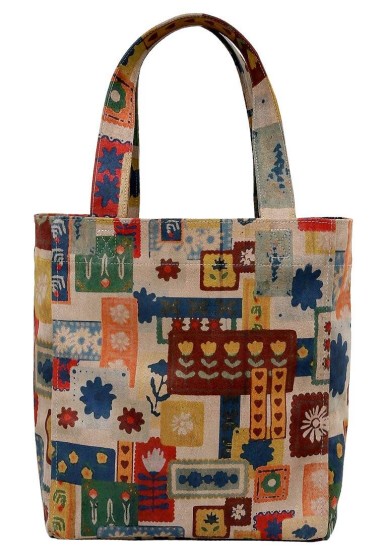 Dogo - Kadın Vegan Çok Renkli Large Tote Bag - Anatolian Patterns Tasarım (1)