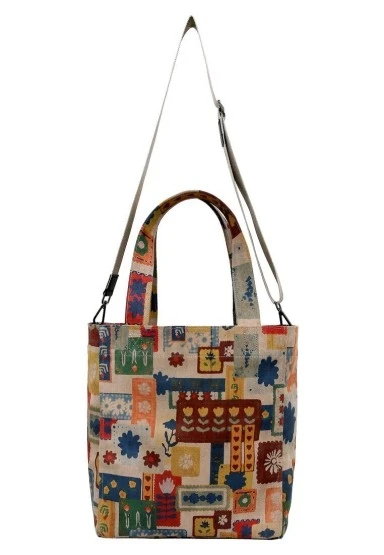 Kadın Vegan Çok Renkli Large Tote Bag - Anatolian Patterns Tasarım - 