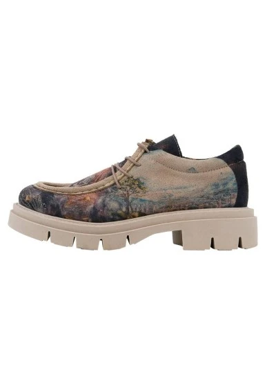 Kadın Vegan Çok Renkli Loafer - The Model Book of Calligraphy Tasarım - 
