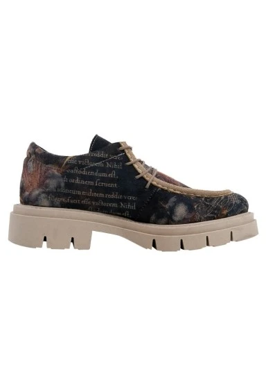 Kadın Vegan Çok Renkli Loafer - The Model Book of Calligraphy Tasarım - 