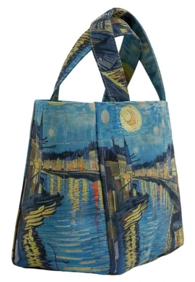 Kadın Vegan Çok Renkli Medium Tote Bag - Sea Sparkles Tasarım - 