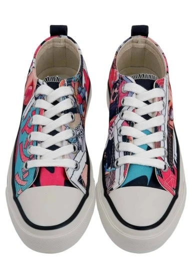 Kadın Vegan Çok Renkli Sneakers - Lollipop Riot Tasarım - 