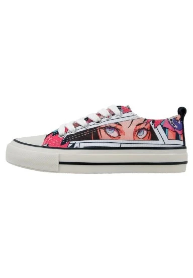 Kadın Vegan Çok Renkli Sneakers - Lollipop Riot Tasarım - 