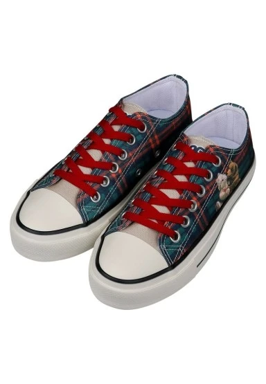 Kadın Vegan Çok Renkli Sneakers - Teddy Bear Tasarım - 