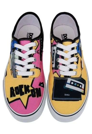 Kadın Vegan Çok Renkli Sneakers - Rock On Tasarım - 