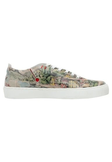 Kadın Vegan Deri Bej Sneakers - Lago di Como Tasarım - 