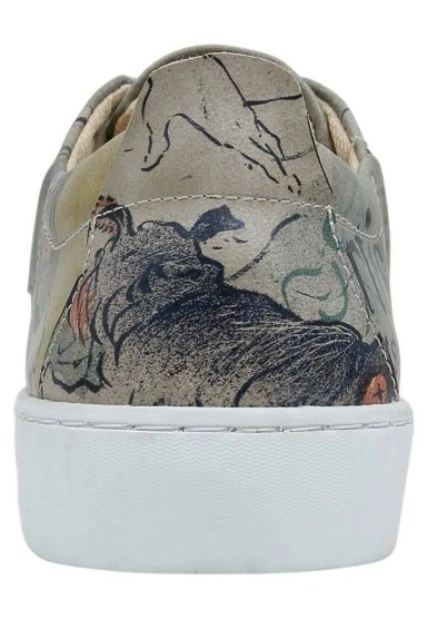 Kadın Vegan Deri Bej Sneakers - Artisan Tasarım - 