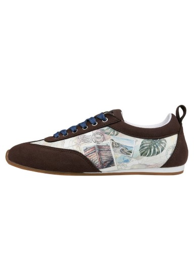 Dogo - Kadın Vegan Deri Bej Sneakers - Ink and Pictures Tasarım