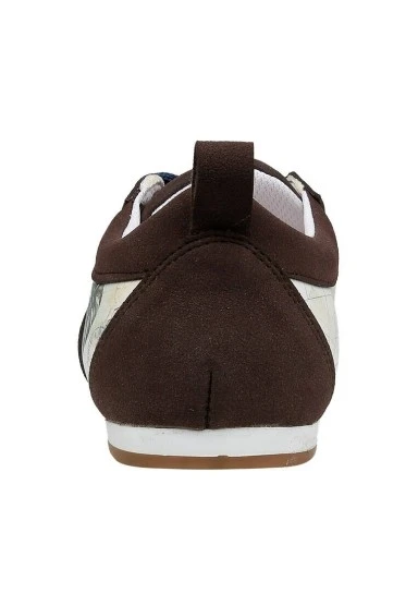 Kadın Vegan Deri Bej Sneakers - Ink and Pictures Tasarım - 