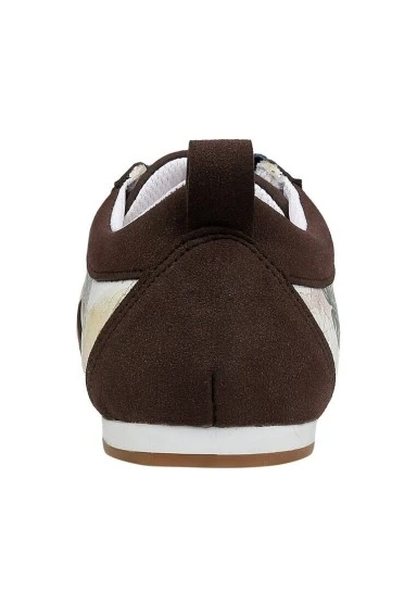 Kadın Vegan Deri Bej Sneakers - Ink and Pictures Tasarım - 