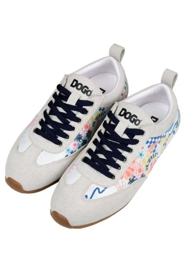 Kadın Vegan Deri Bej Sneakers - Azur Tasarım - 